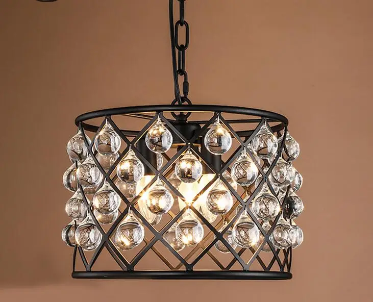 Ретро антикварная хрустальная люстра в форме капли/полупромывочное крепление