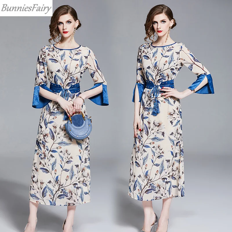 BunniesFairy 2019 летнее Новое дизайнерское женское элегантное приталенное длинное
