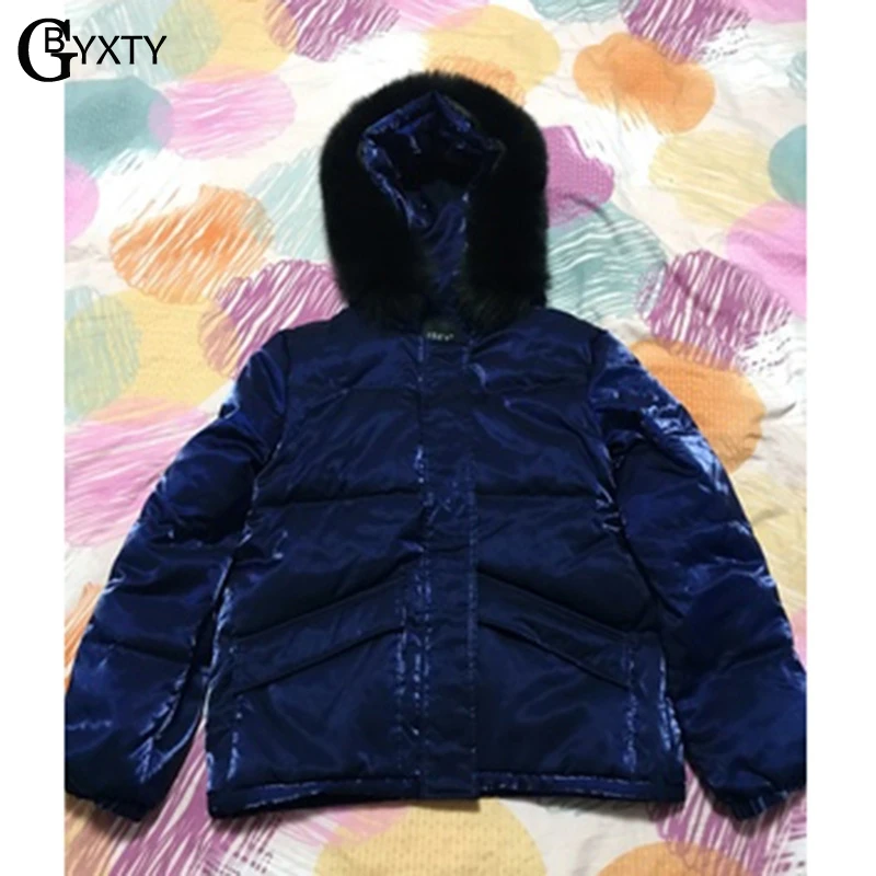GBYXTY cazadoras mujer зимний женский бархатный пуховик и пальто, толстая куртка-пуховик с капюшоном, пуховая куртка-пуховик ZA971