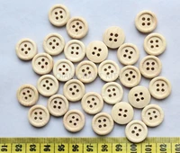 800pcs of round wooden buttons 15mm natural color sewing craft buttons 4 holes