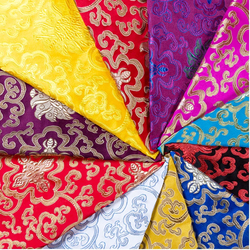 

Man-made Silk Imitate Silk Woven Brocade Fabric for Clothes and Furniture Upholstery Cloth width 0.75m*length 1m A42