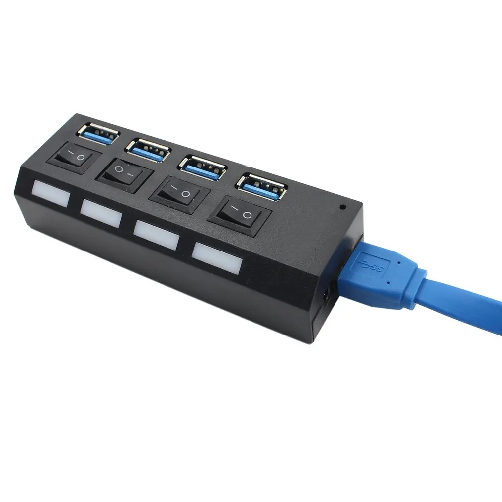 Высокоскоростной 4 порта USB 3 0 концентратор с переключателем вкл/выкл адаптер