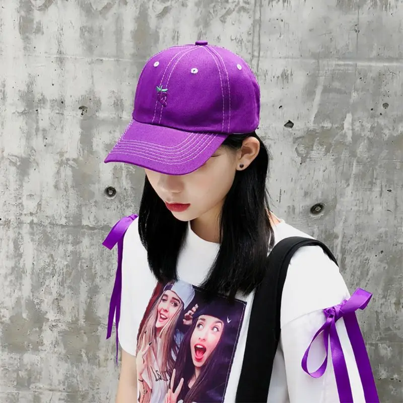 Кепка унисекс с вышитыми фруктами банан авокадо виноград апельсин персик |