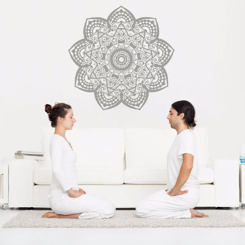 Наклейка на стены Мандала Съемный Виниловый Om настенный знак наклейка Yoga Studio