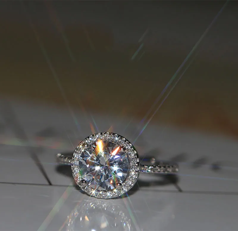 18 K 750Au Золотое кольцо с бриллиантом Moissanite D color VVS с национальным сертификатом MO-00107-01
