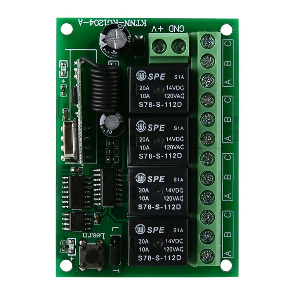 DC 12 V многофункциональный переключатель обучения Тип 4 способ получения 433 МГц