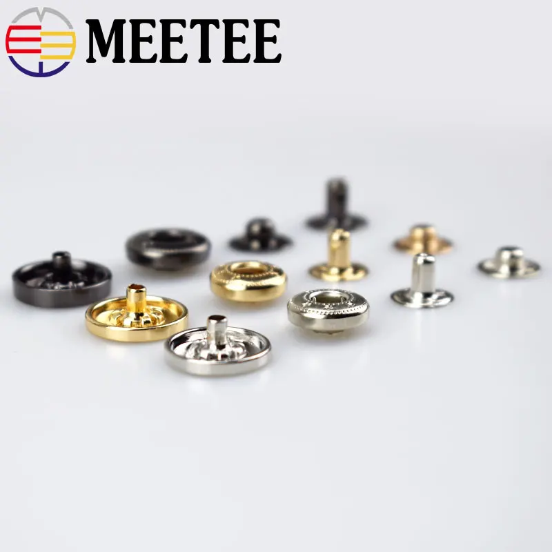 Meetee 10 шт./набор, 10/12/15/18/20/25 мм Matal кнопки джинсы сумка Декоративные DIY одежды прошитая вручную аксессуары D3-8