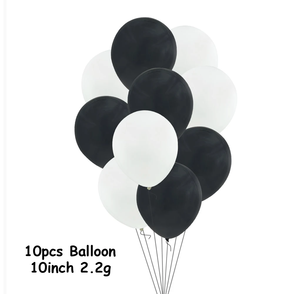 10pcs 2.2g blck whit Звезда воздушный шар черный и белый день рождения украшения день рождения воздушные шары все для новогоднего украшения комнаты Декор шары - Цвет: 10pcs 2.2g blck whit