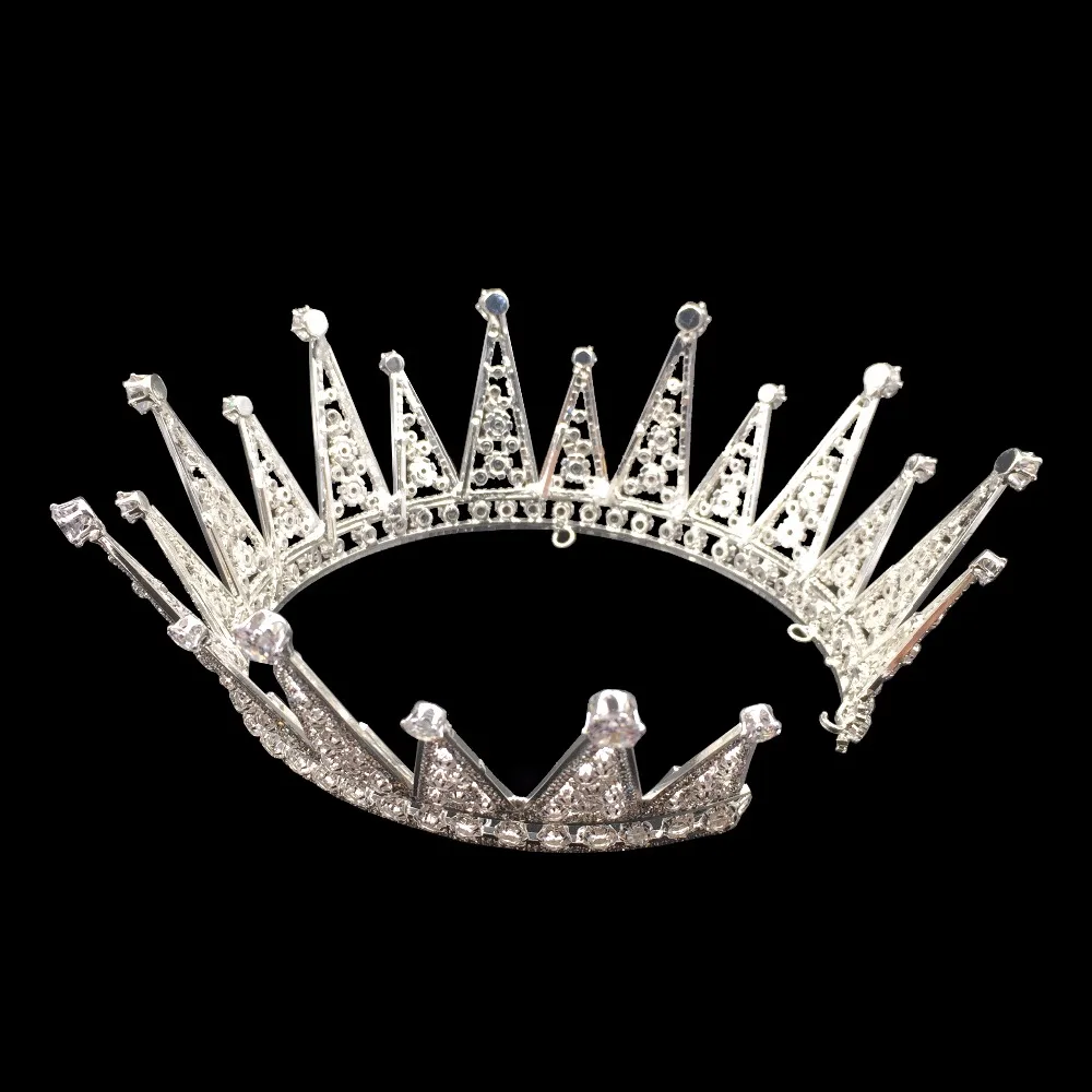 Hadiyana Elegent Crowns Large Size Zirconia Crystal Wave Wedding Bridal Tiaras Crown for Women Hair Accessories Box Pack BC3101 | Украшения