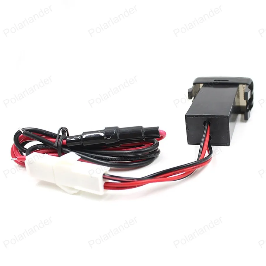 Dashboard USB Auto Car Charger Voltmeter 5V 2.1A For T/OYOTA V/IGO cell Phone adapter with Wire | Автомобили и мотоциклы