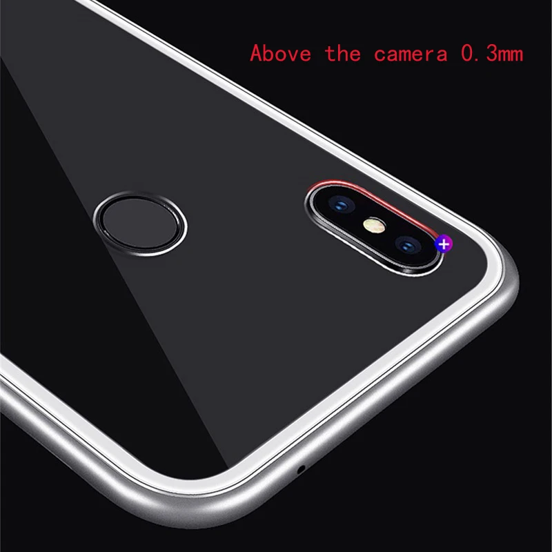 Магнитный адсорбционный металлический корпус для Xiaomi Redmi Note 5 6 7 pro закаленное