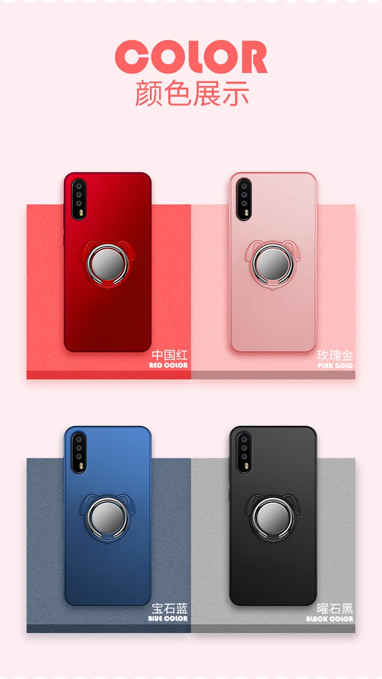 

ALIVO For Huawei P20 5.8"Case,Full coverage protection Silicone Fitted Case with Magnet+Car Ring For huawei p20 pro 6.1"cover