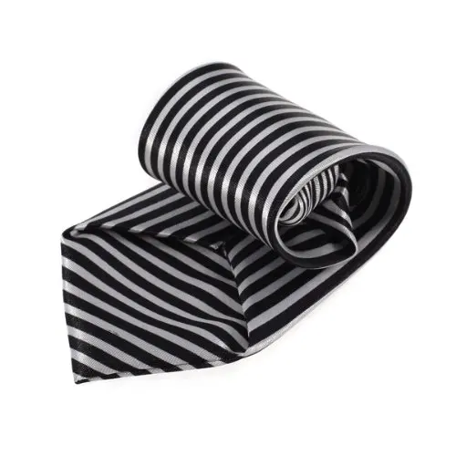 Черно-белый Детский галстук в Вертикальную Полоску | Аксессуары для одежды