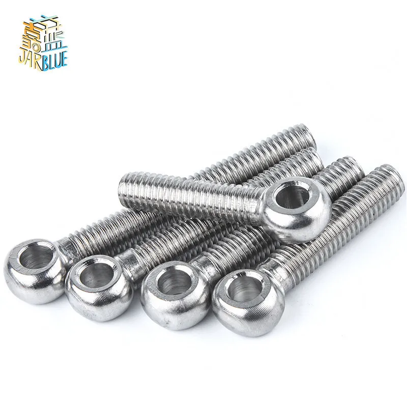 

4pcs M12*40/50/60/70/80/90/100/120/150 stainless steel eye bolt stud articulated anchor bolt fasterners length