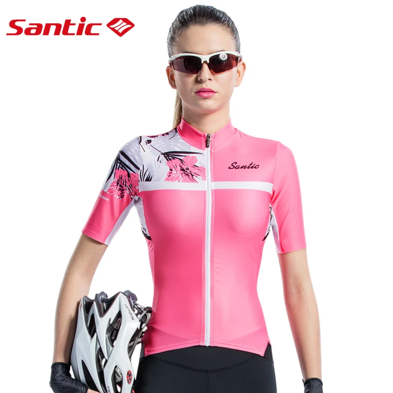 Santic женский короткий Джерси для велоспорта Pro Fit Женский дорожный MTB велосипед с