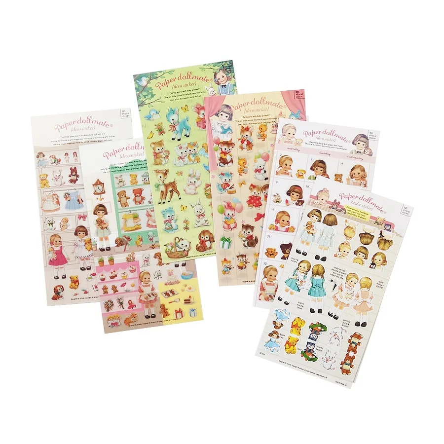 1 упак./лот, принт с героями мультфильмов Kawaii, стикер с изображением куклы для детей сделай сам товар украшения Скрапбукинг Стикеры милые с чудесными животными Стикеры для девочек