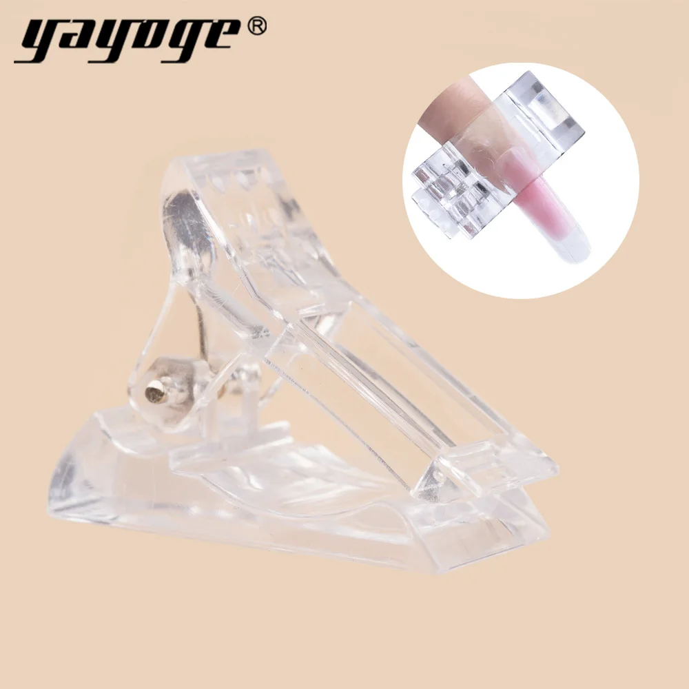 

Yayoge Transparent Color Extension Holder Clip Builder Nail Gel For Finger Extension Plastic Nail UV LED Nail art tools