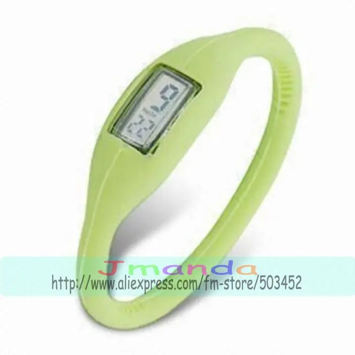300 шт/партия силиконовые анионные часы модные яркие цвета детские цифровые