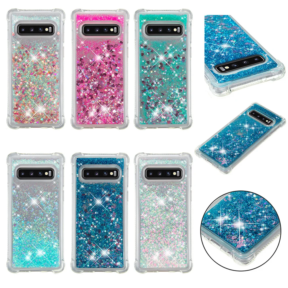 Bling Luxury Liquid Quicksand Case For Samsung Galaxy S10e S10 J6 J4 Plus J3 J7 2018 Note 9 Glitter Cover Shell TPU Bumper |