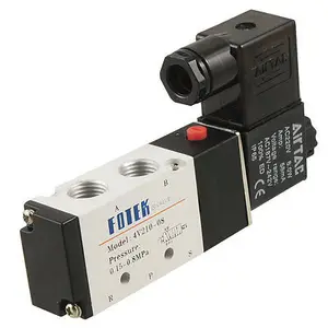 1 шт., 2-позиционный электромагнитный клапан 4V210-06, 18 дюйма, 12 В24 В переменного тока, 24 В36 В110 В220 В380 В