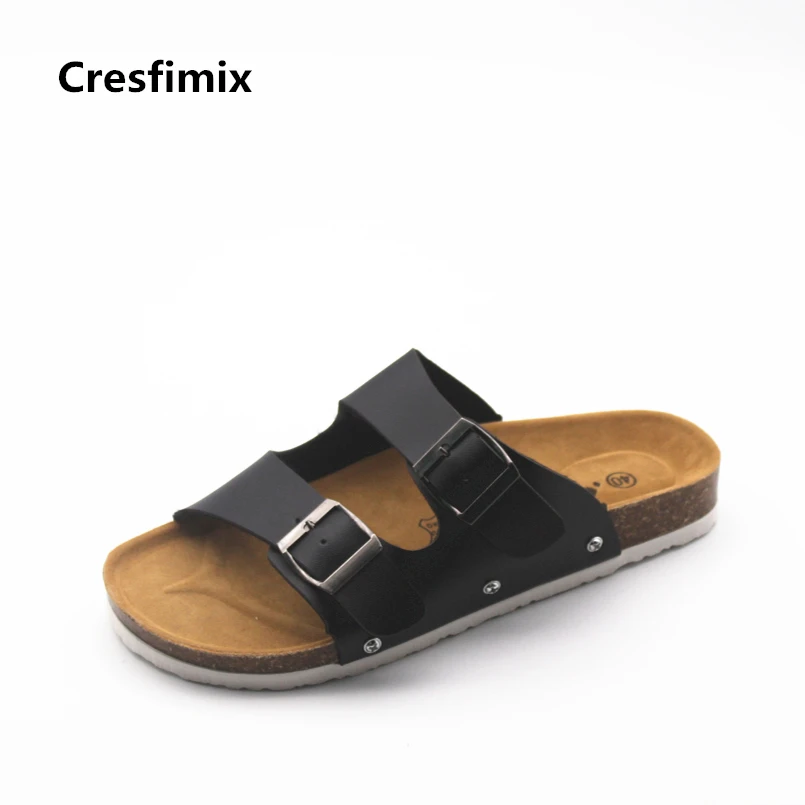 

Женские щипцы Cresfimix для весны и лета, пляжные тапочки из искусственной кожи, женские внешние разноцветные шлепанцы, крутые сланцы