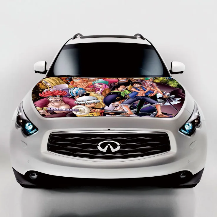 Наклейки для автомобиля на левую сторону цельный рисунок капот 150*130 см Стайлинг