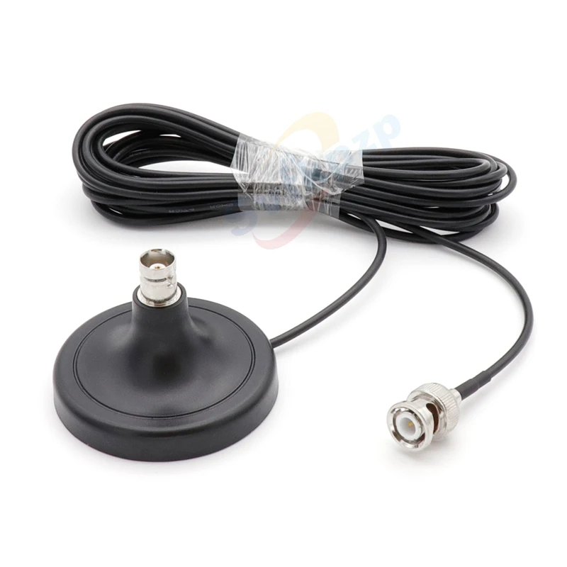 Q9 BNC Connector Magnetic Sucker Antenna for Wireless Microphone 5dB Gain Signal Amplifier with Extension Cable 590MHz to 860MHz