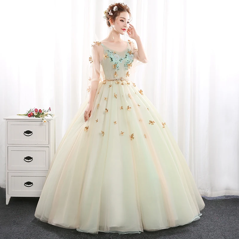 Ruthshen 2018 новые Бальные платья Vestidos Para пышное платье три четверти Выпускное Платье