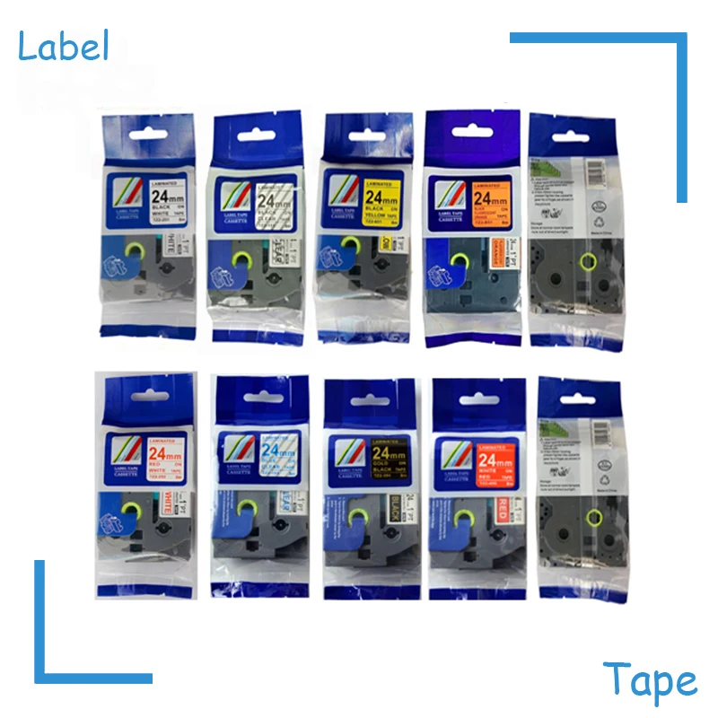 Высокое качество P touch 6PK Совместимость для brother label tape 24 мм tze 251 tze651 tze151 tze751 TZ451 TZE551 |