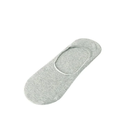 light grey 5 пар хлопковые носки-лодочки черные белые серые невидимые носки для мужчин силиконовые Нескользящие летние дышащие носки для мужчин - Цвет: light grey