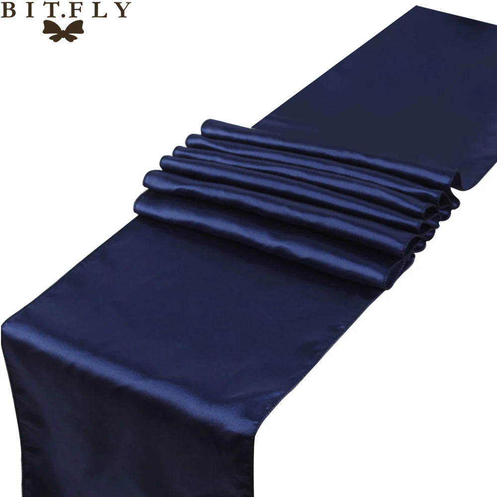 10 шт. высокое качество атласный настольный бегун свадебное украшение для стульев