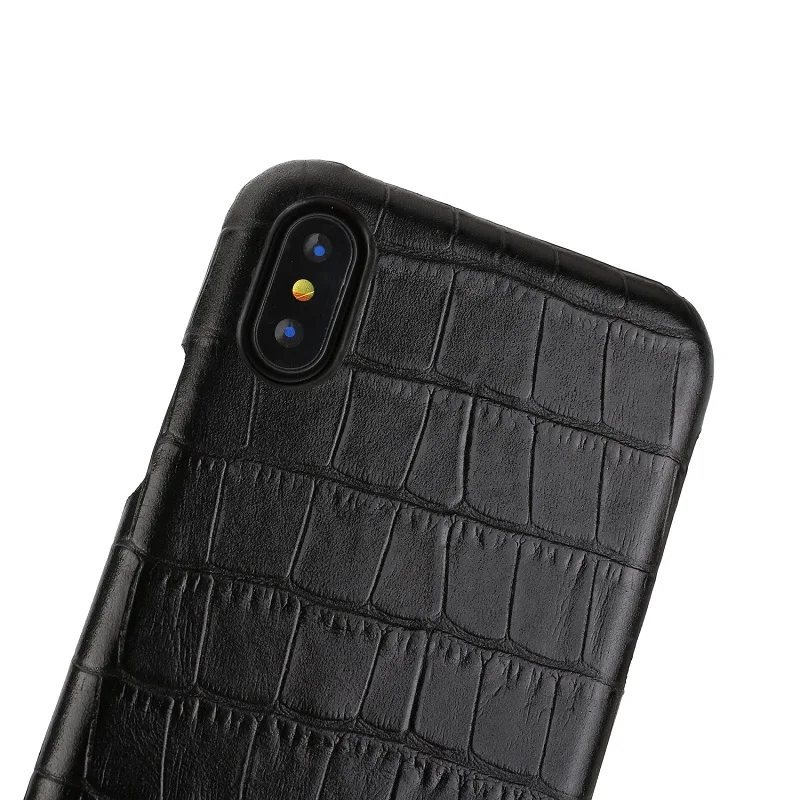 Solque чехол из натуральной кожи для iPhone X XS MAX XR 7 8 Plus настоящий кожаный чехол для мобильного телефона роскошный крокодил тонкий Чехол