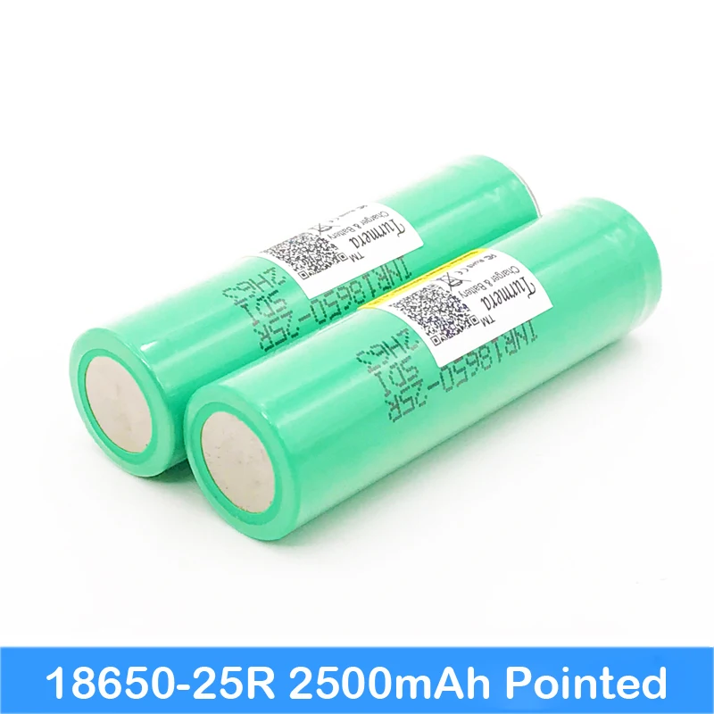 1 10 шт./лот оригинальная Turmera 18650 2500 мАч INR18650 25R с заостренным разрядом 20 А литиевая