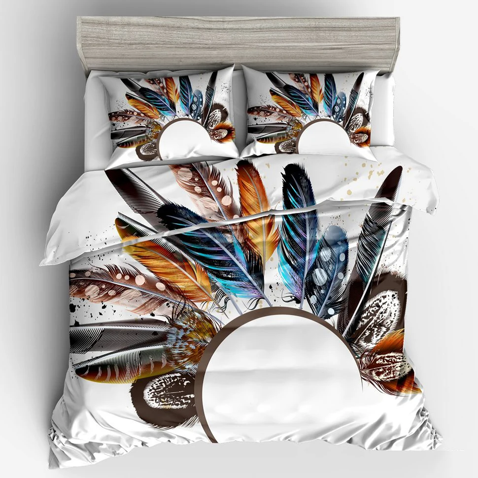 Клетчатый Комплект постельного белья King Size 3D Ловец снов набор пододеяльников для