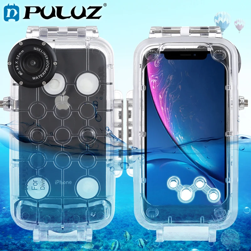 PULUZ 40 м/130 футов Водонепроницаемый чехол для iPhone 7 8 7P 8P XR XS MAX корпус дайвинга фото и