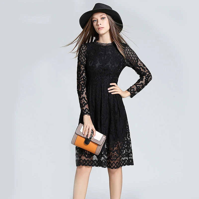 Женское осенне зимнее платье 2019 новые модные сексуальные открытые Длинные