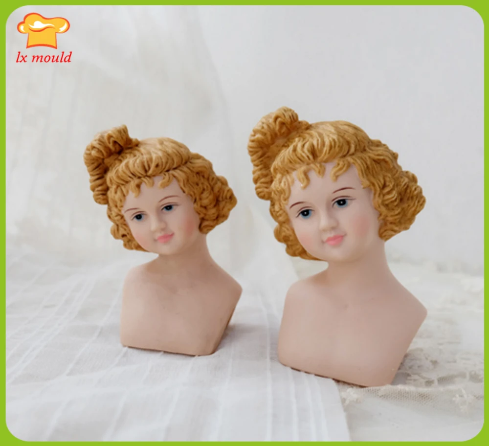 

New 3D Girl Doll Silicone Mold DIY Chocolate Fudge Body Cake Baking Tool Wax Angel Candle Decoration