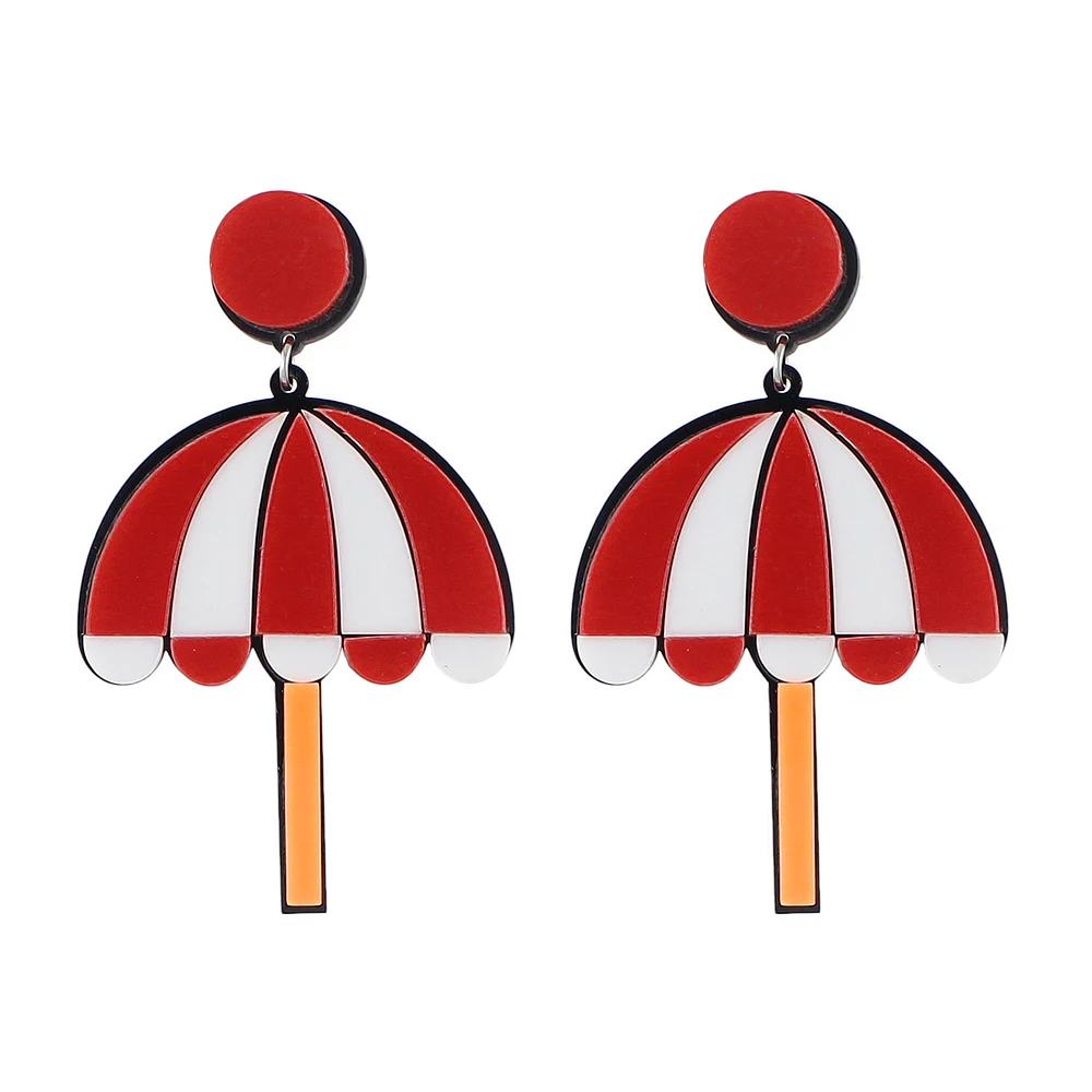 Новинка 2017 года стильное платье модные Мода желтый красный акрил зонтик падение