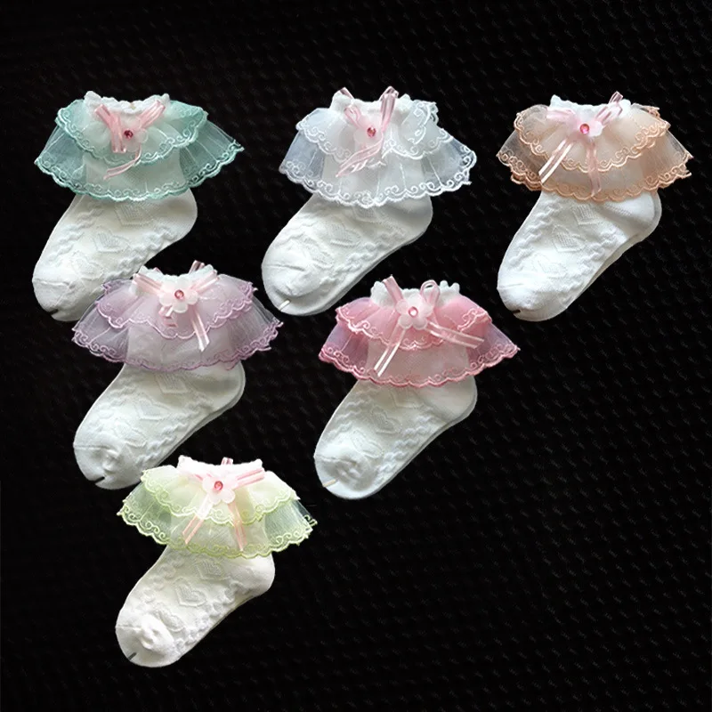 

Baby socks 2019 new lace love socks garden style children's girls socks so009
