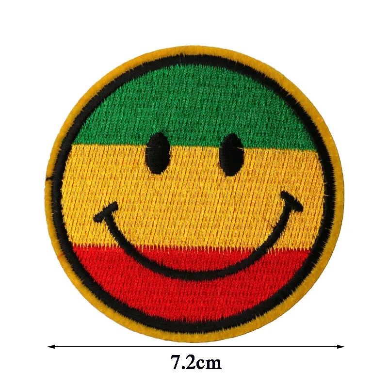 Высокое качество Средний размер аппликация вышитый цветок улыбающееся лицо