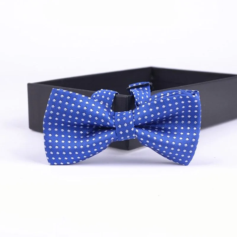 Royal Blue Dot Детский модный формальный хлопковый галстук-бабочка, детский классический галстук-бабочка в горошек, разноцветный галстук-бабочка в горошек для свадебной вечеринки, галстук бабочка для питомца, галстуки для мальчиков - Цвет: Royal Blue Dot
