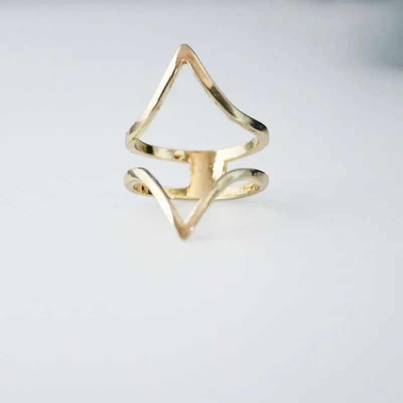 Wholesale Lots Bulk 10Pcst Double Big Chevron Ring Mix Color Costume Accessories Girls Jewelry Rings For Woman | Украшения и