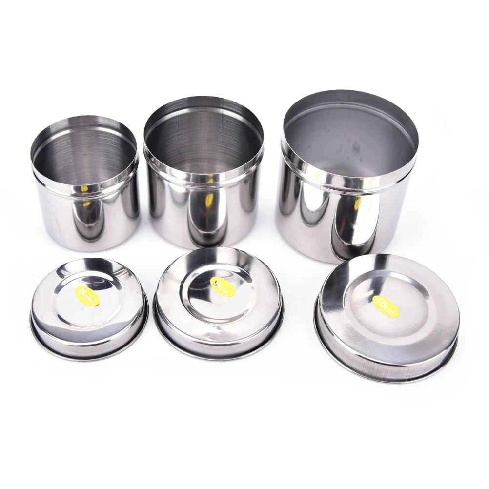 

8/9/10 см медицинский нержавеющий хлопок дезинфекция тату контейнер бак спиртовой раствор йода Марля канистра медицина цилиндр коробка