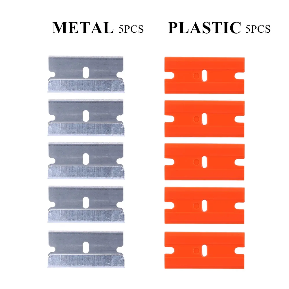 10pcs Metal-Plastic Очиститель клея UV скребок Ножи металла& Пластик для кусконарезателя для телефона ЖК-дисплей Сенсорный экран следов клей для чистки инструмент для ремонта - Цвет: 10pcs Metal-Plastic