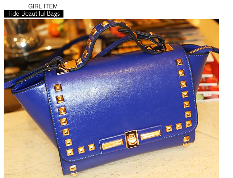 Free Shipping 2014 new wholesale hot handbag rivet bag mini-packet bat | Багаж и сумки
