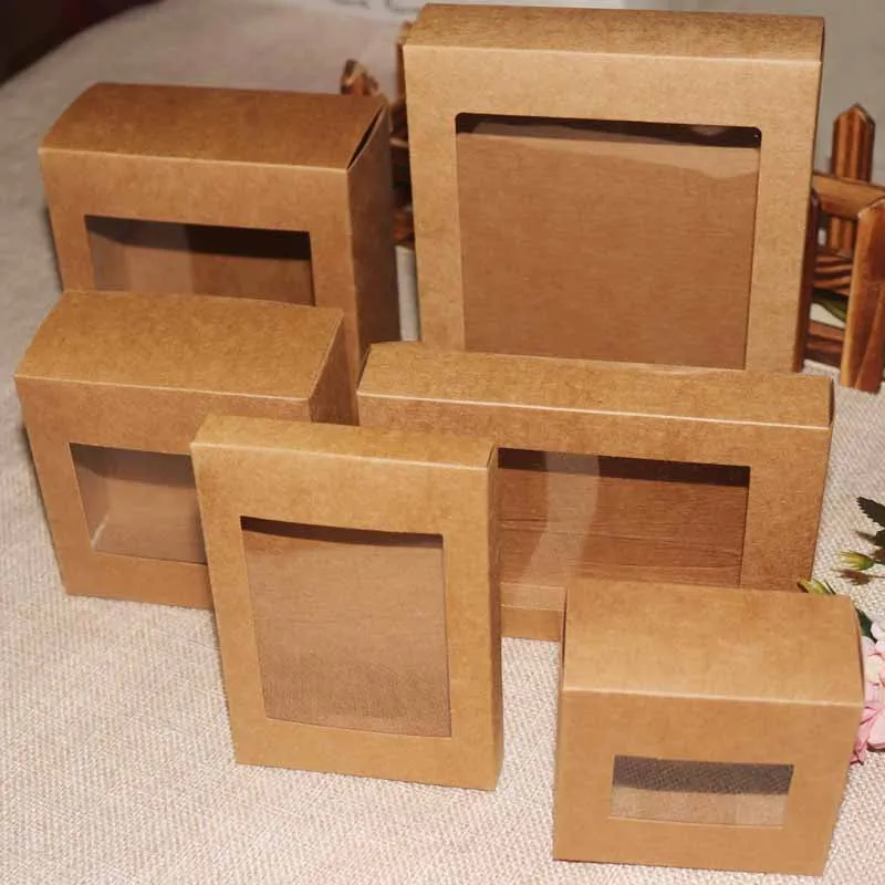 10 шт Новый DIY винтажная цветная подарочная коробка из крафт бумаги упаковка с