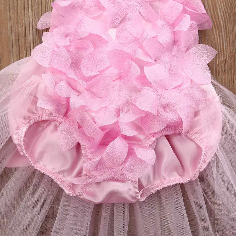 Боди для маленьких девочек розовое боди новорожденных милое летнее Тюлевое