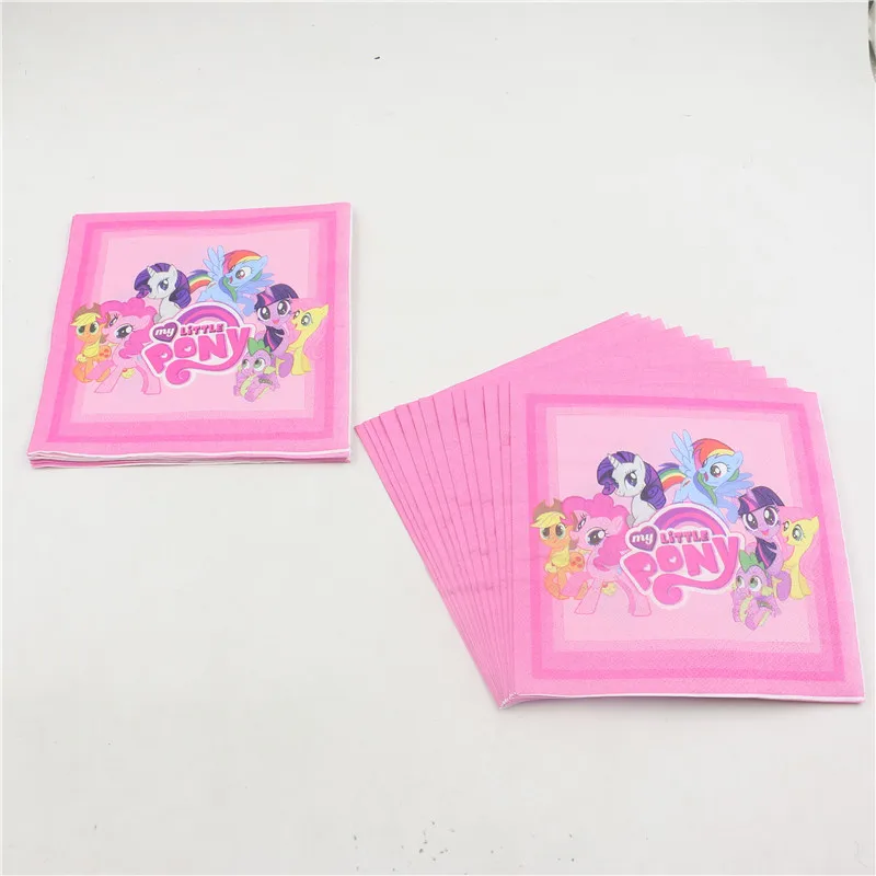 My Little Pony Ткани Мультфильм Тема Счастливые День Рождения Украшения Бумажные