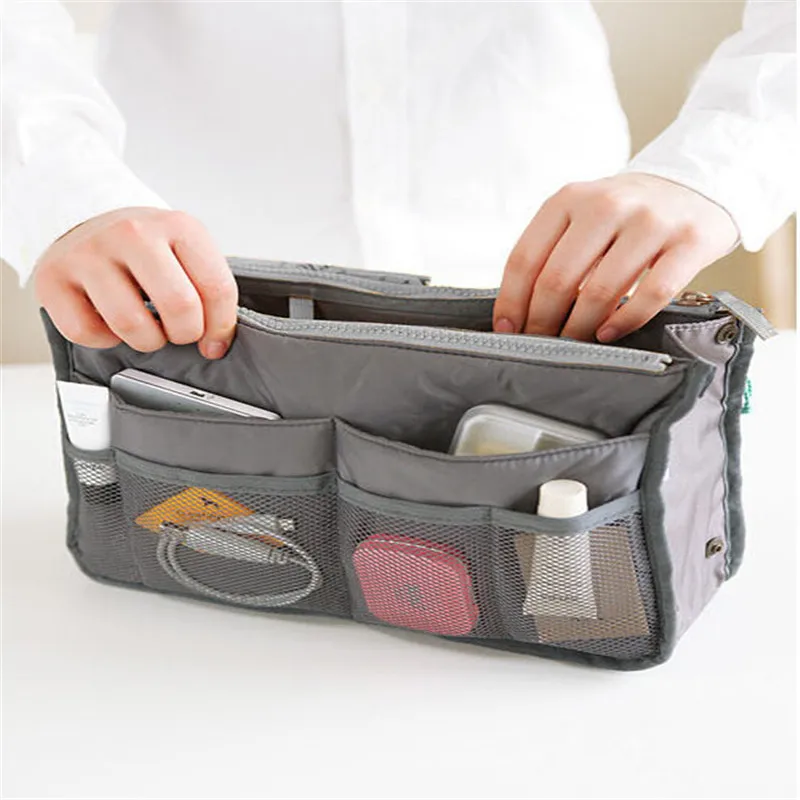 Женская сумка Органайзер на молнии для косметики 2019 многофункциональный