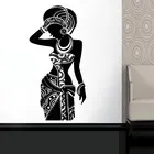 Африканская настенная наклейка, африканская Настенная картина, черная женщина, стикеры в стиле бохо, украшение для спальни, комнатная наклейка, Африканское искусство, Декор, Новое поступление AM01